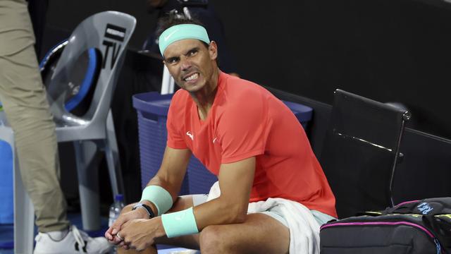 Rafael Nadal a quitté Brisbane en grimaçant. Pourra-t-il revenir plus fort ce printemps? [AP - Tertius Pickard]