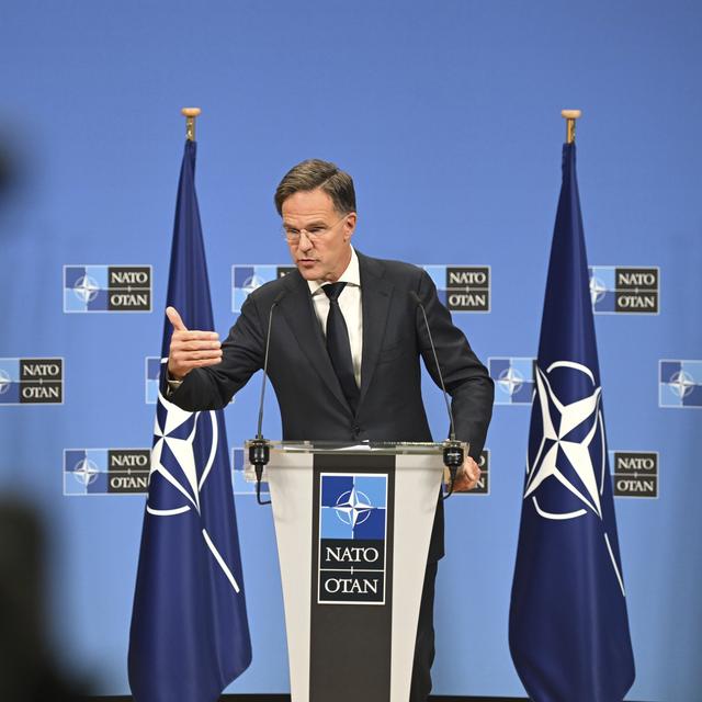 Le nouveau secrétaire général de l’OTAN Mark Rutte. [Keystone - AP Photo/Harry Nakos]