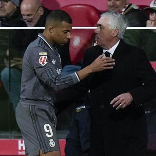 Le Real de Mbappé et Ancelotti joue gros mardi contre l'Atalanta. [Keystone]