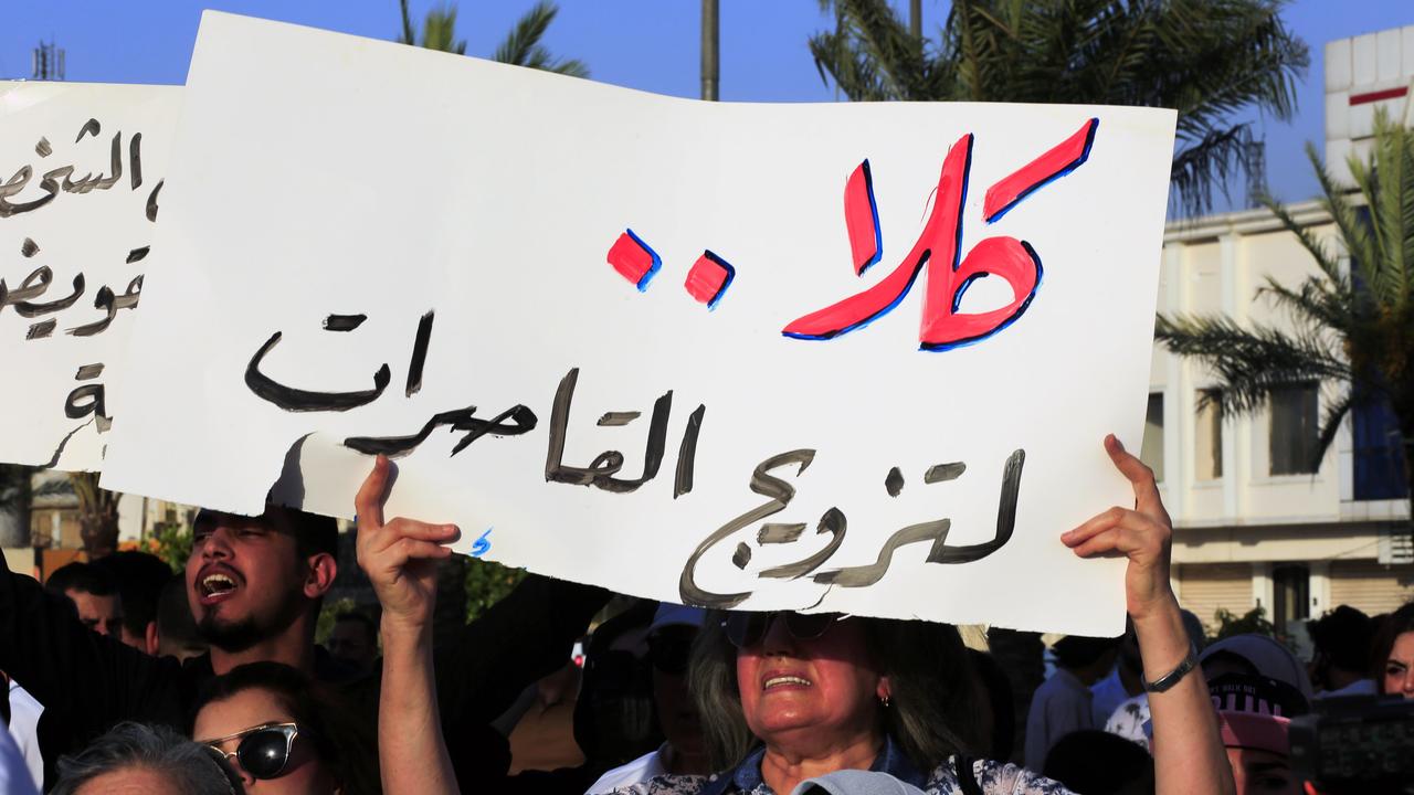 Manifestation à Bagdad contre une loi qui autorise le mariage pour les filles dès 9 ans. Le 8 août 2024. [EPA/KEYSTONE - Ahmed Jalil]