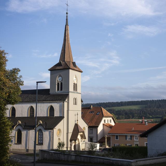 L'Eglise catholique de Saint-Huber dans le Noirmont (JU). [Keystone - Alessandro della Valle]