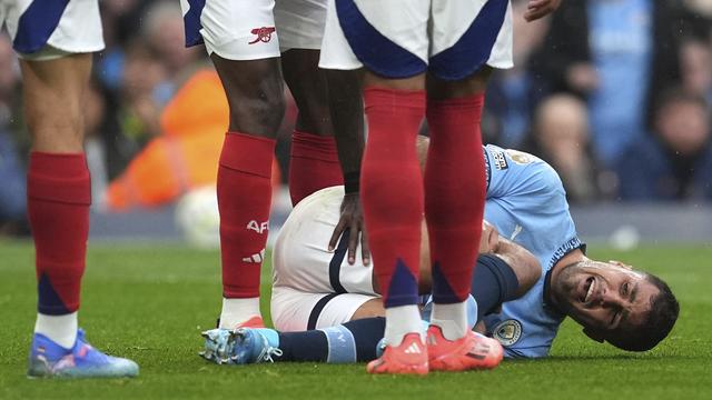 Rodri s'était blessé lors du choc face à Arsenal. [KEYSTONE - MARTIN RICKETT]