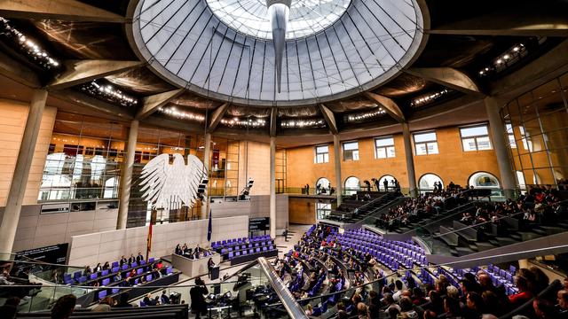 Une vue du parlement allemand, le "Bundestag", à Berlin, Allemagne, 08 novembre 2024. [KEYSTONE - FILIP SINGER]