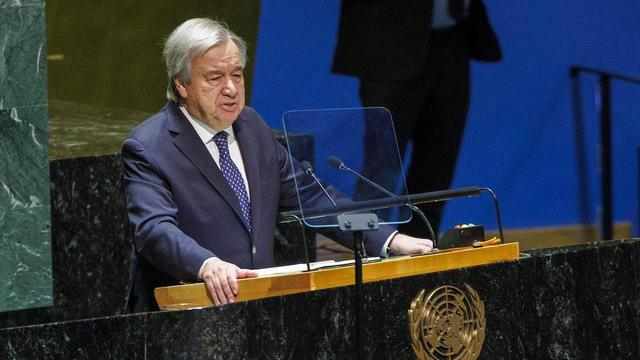Le secrétaire général de l'ONU Antonio Guterres. [Keystone - EPA/SARAH YENESEL]
