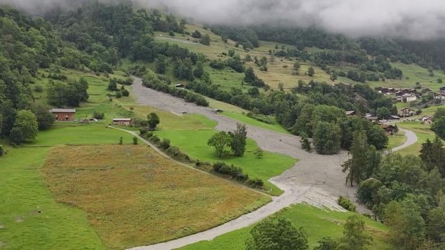 Une lave torrentielle a perturbé le Val de Bagnes, en Valais. [RTS]