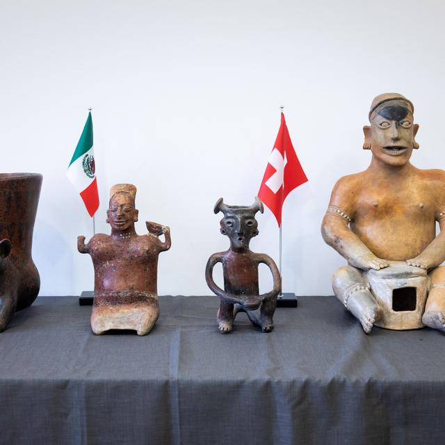 Des objets de cérémonies originaire du territoire mexicain. [Office fédéral de la culture - Oliver Moser]