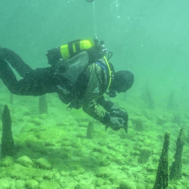 Ouverture d’une exposition sur l’archéologie subaquatique à Genève: interview de Julien Beck [RTS]