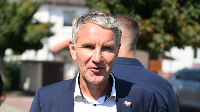 Le leader de l'AfD en Thuringe Björn Höcke. [KEYSTONE - SWEN PFÖRTNER]