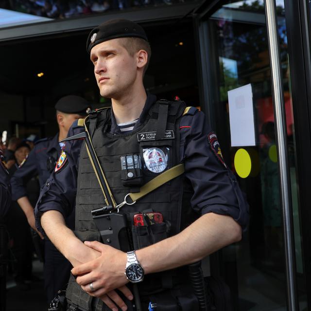 Des policiers russes photographiés à Moscou le 12 juin 2022 (image d'illustration). [Reuters - Evgenia Novozhenina]