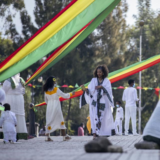 Les Ethiopiens célèbrent Enqoutatash, leur nouvel an chrétien. [AP Photo/Keystone - Mulugeta Ayene]