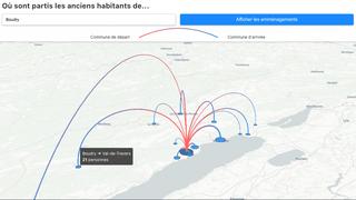 Où déménagent les Romands? Notre carte par commune [RTS]