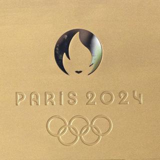 Le logo des JO 2024. [Keystone - EPA/Andre Pain]