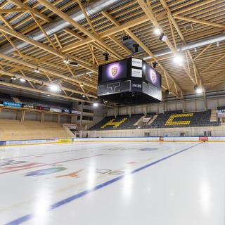 La patinoire de Porrentruy (JU) accueillera le match entre le HC Ajoie et le Lausanne HC. [Keystone - Jean-Christophe Bott]