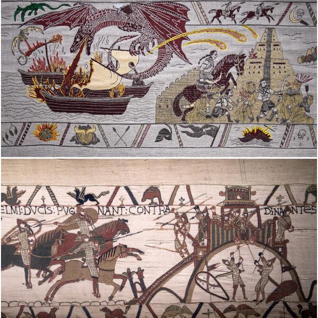 Guillaume le Conquérant, la bataille d’Hastings en 1066, détail de la Tapisserie de Bayeux. [AFP - Loïc Venance]