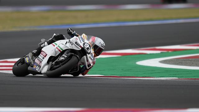 Marquez a terminé avec 5 secondes d'avance sur Bagnaia. [KEYSTONE - ANTONIO CALANNI]