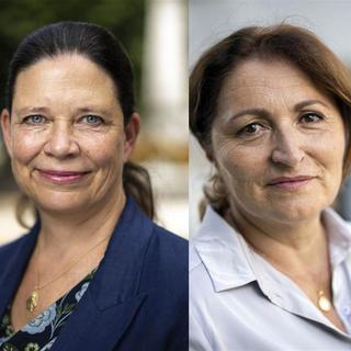 Les deux candidates pour le siège de maire de Bienne. Natasha Pittet et Glenda Gonzalez Bassi. [Keystone]