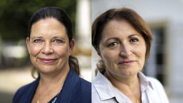 Les deux candidates pour le siège de maire de Bienne. Natasha Pittet et Glenda Gonzalez Bassi. [Keystone]