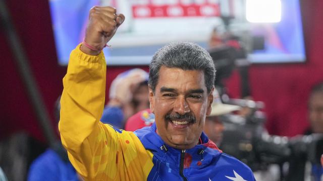 Nicolás Maduro a été réélu président du Venezuela avec 51,2% des suffrages. [AP Photo/Keystone - Fernando Vergara]