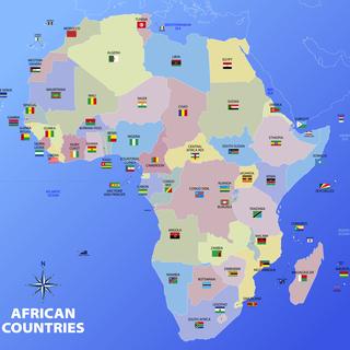 Map du continent Africain. [Depositphotos - ©Frizio]