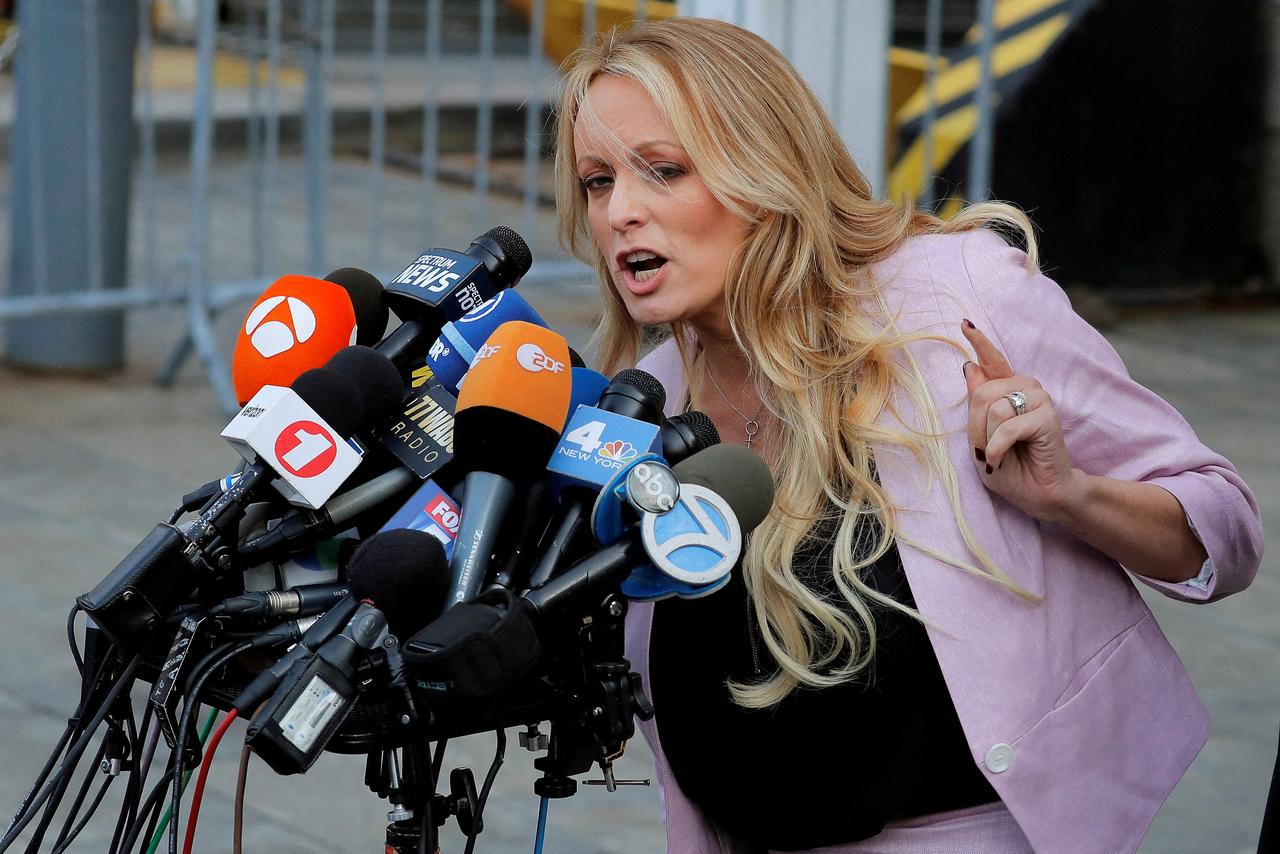 Stormy Daniels au procès de Donald Trump à New York. [REUTERS - Lucas Jackson]