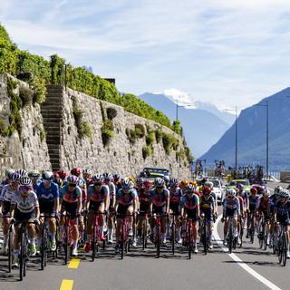 Première étape du Tour de Romandie féminin 2024 entre La Grande Béroche et Lausanne, le 6 septembre 2024. [KEYSTONE - Jean-Christophe Bott]