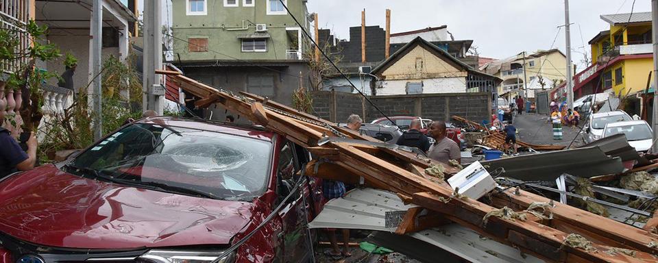 Un quartier de Mayotte après le passage du cyclone Chido sur l'île française dans l'océan Indien, le 16 décembre 2024. [AFP - Sécurité civile de Mayotte]