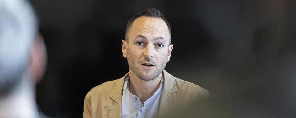 Mathias Reynard, chef du Departement de la santé, des affaires sociales et de la culture (DSSC) en Valais. [Keystone - Cyril Zingaro]