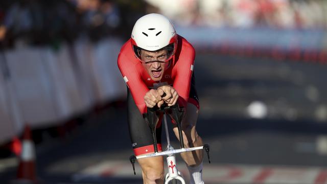 Stefan Küng a repoussé tous ses concurrents à plus de 30 secondes. [Keystone - Pedro Rocha]