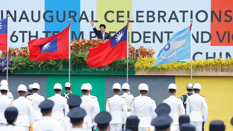 La cérémonie d'investiture du nouveau président de Taïwan Lai Ching-te, le 20 mai 2024. [Reuters - Carlos Garcia Rawlins]