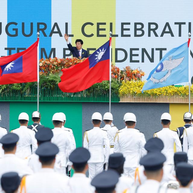 La cérémonie d'investiture du nouveau président de Taïwan Lai Ching-te, le 20 mai 2024. [Reuters - Carlos Garcia Rawlins]