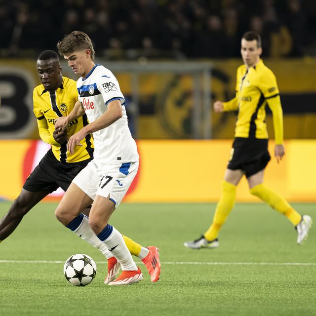 Le club de football Young Boys a perdu contre l'Atalanta Bergame. [Keystone - Anthony Anex]