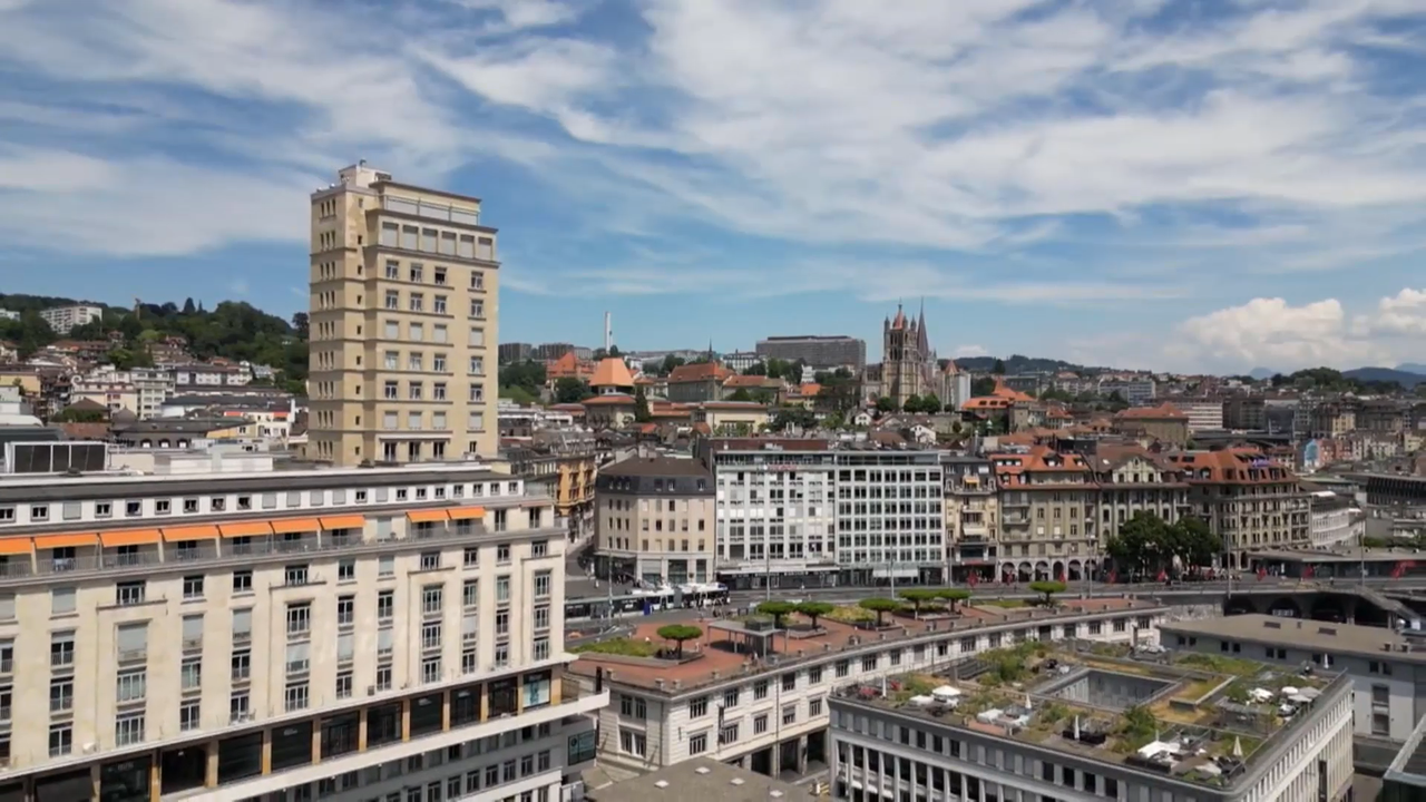 La tour Bel-Air à Lausanne. [RTS]