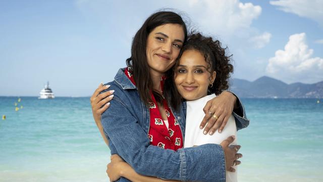 Emma Benestan et Oulaya Amamra au festival de Cannes pour "Animale" [Keystone - Scott A. Garfitt]