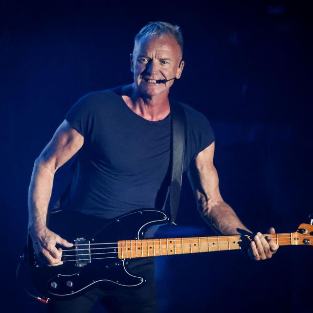 Le chanteur Sting, ici aux Francofolies de La Rochelle le 10 juillet 2024. [AFP - Thibaud Moritz]