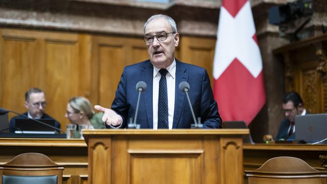 Le conseiller fédéral Guy Parmelin. [Keystone - Alessandro della Valle]