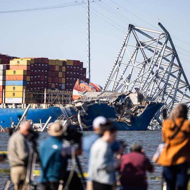 Le bateau qui est entré en collision en mars avec le pont de Baltimore a subi plusieurs pannes électriques [KEYSTONE - JIM LO SCALZO]