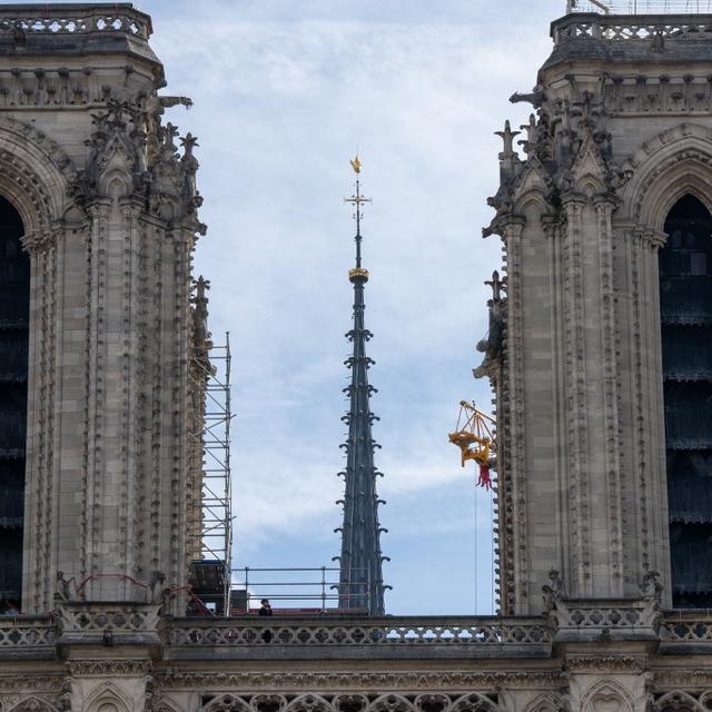 La flèche cathédrale Notre Dame de Paris. [AFP - Riccardo Milani / Hans Lucas]