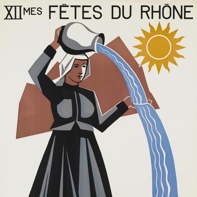 Affiche des Fêtes du Rhône de 1948 à Sierre. [© Médiathèque Valais–Sion]