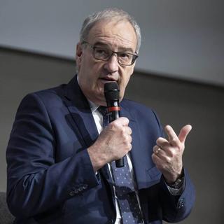 Le conseiller fédéral Guy Parmelin s'est fracturé le bras à la suite d'une chute dans son bureau. [Keystone]