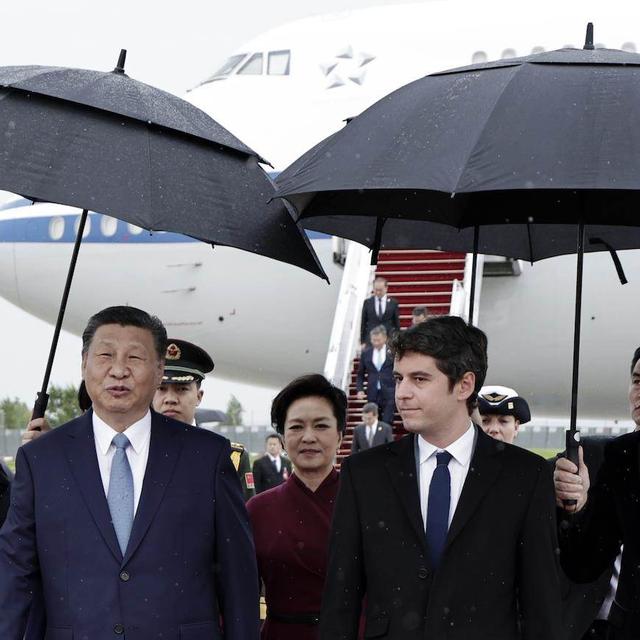Le président chinois Xi Jinping est arrivé dimanche à Paris. [Keystone]