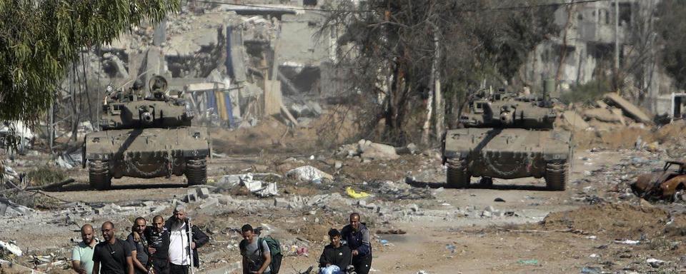 L'ONU estime à 37 millions de tonnes la masse des débris à déblayer dans la bande de Gaza. [Keystone]