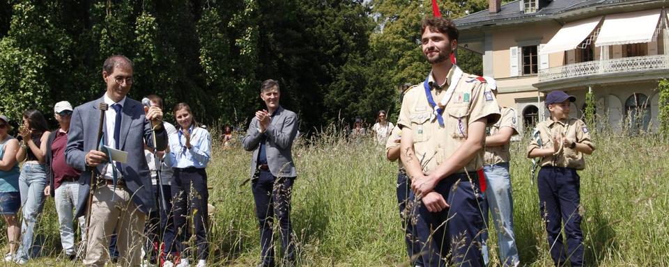 Arthur Schlosser, chef de la brigade des scouts de Sauvabelin. [RTS]