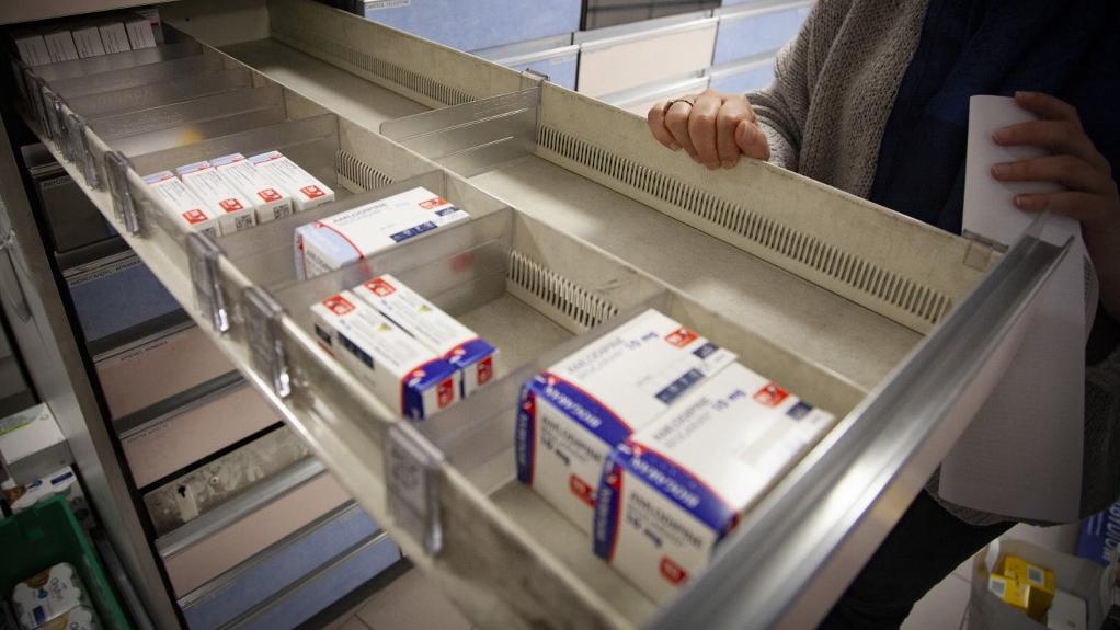 France, Hautes-Alpes, Briancon, 2023-10-20. The drawer for the antibiotic Amoxicillin and other antibiotics is empty due to a shortage, illustration of a pharmacy. Photograph by Thibaut Durand / Hans Lucas. France, Hautes-Alpes, Briancon, 2023-10-20. Le tiroir de l antibiotique Amoxicilline et des autres antibiotiques est vide en raison d une penurie, illustrations d une pharmacie. Photographie par Thibaut Durand / Hans Lucas.
Thibaut Durand / Hans Lucas / Hans Lucas via AFP [Hans Lucas via AFP - Thibaut Durand / Hans Lucas]