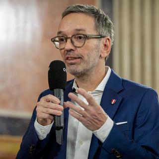 Le chef du parti d'extrême droite autrichien FPÖ, Herbert Kickl. [KEYSTONE - ANDREEA ALEXANDRU]