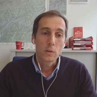 Emmanuel Brocard, hydrologue à l'Office fédéral de l'environnement. [RTS]