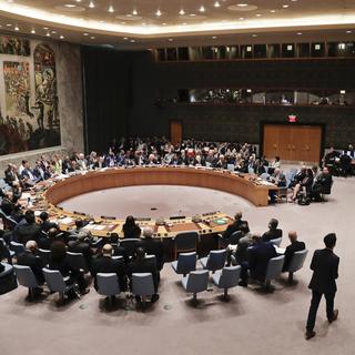 Members of the Security Council meet to address the situation in Syria, Wednesday, Sept. 21, 2016, at U.N. headquarters. [Keystone/AP Photo - Julie Jacobson]