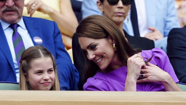 La princesse Kate assiste à la finale hommes de Wimbledon. [KEYSTONE - MIKE EGERTON]