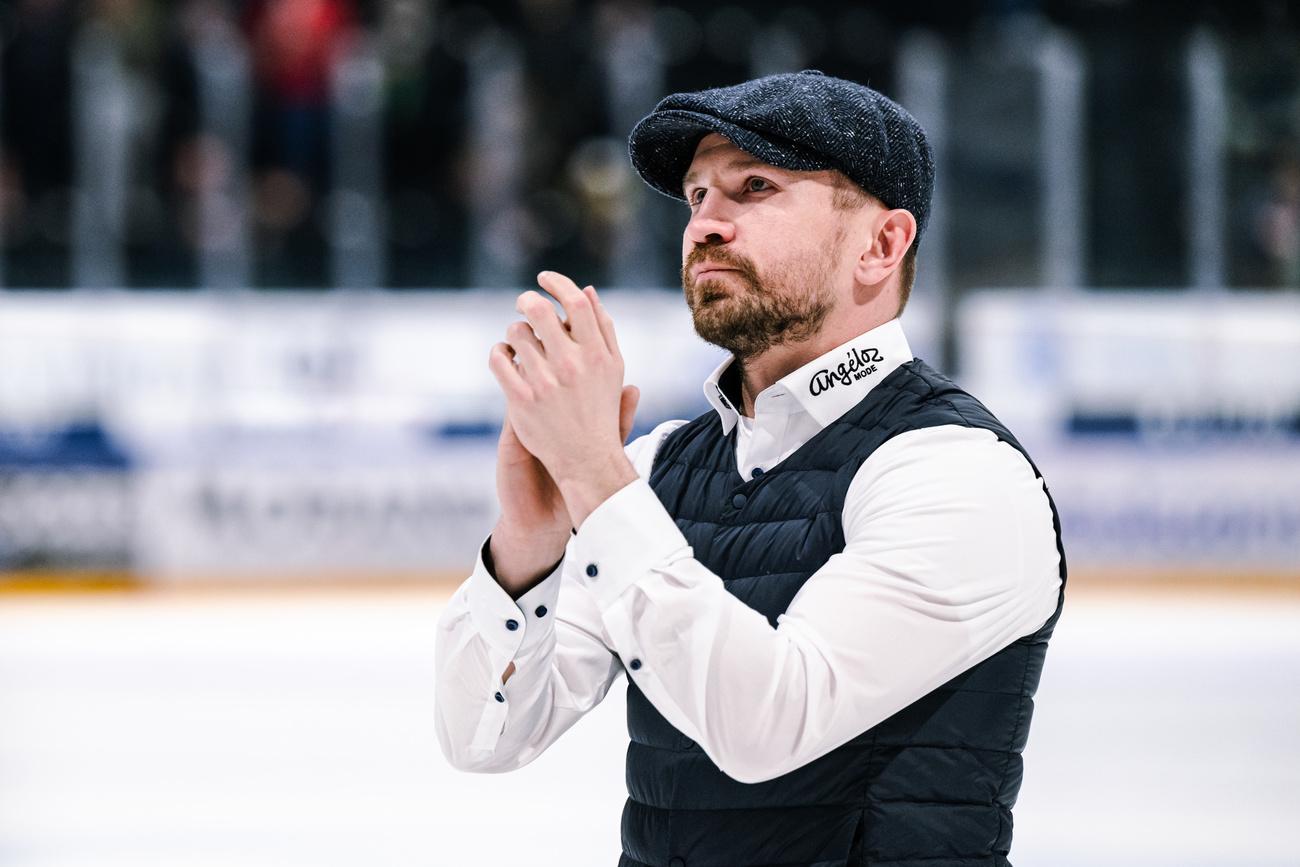 Andrei Bykov vit ses dernières rencontres en temps que hockeyeur professionnel. [KEYSTONE - ADRIEN PERRITAZ]