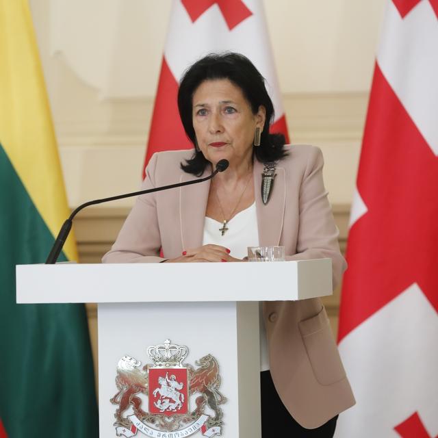 La présidente géorgienne Salomé Zourabichvili. [Keystone]