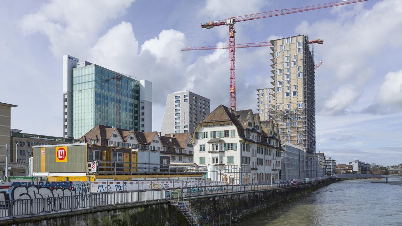 Manifeste du secteur de l'immobilier suisse pour plus de logements. [Keystone - Christian Beutler]